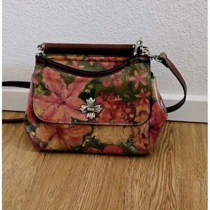 Patricia Nash Cecile Leather Top Handle Crossbody Bag